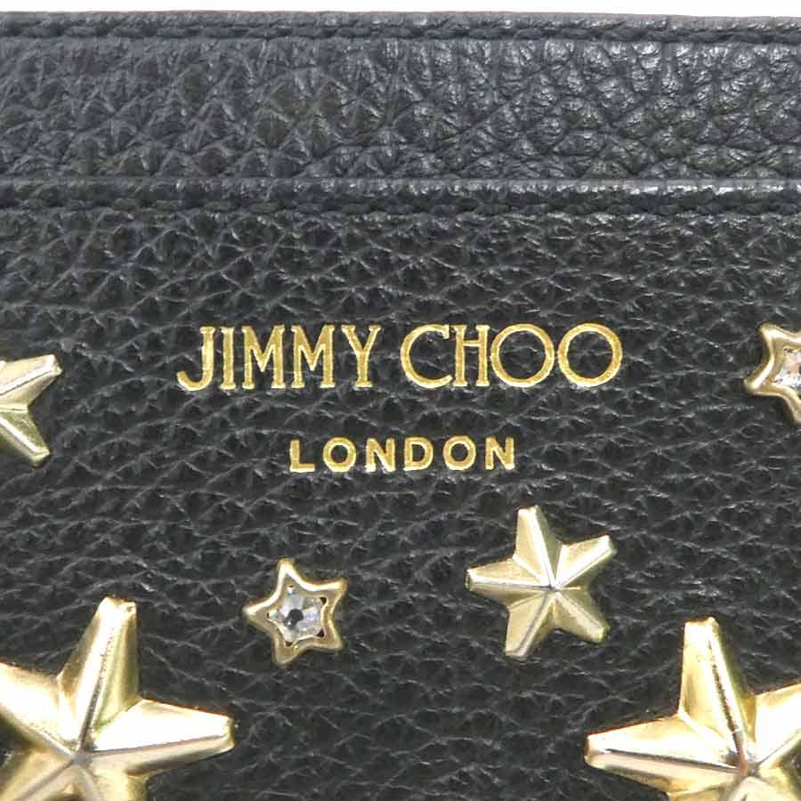ジミーチュウ JIMMY CHOO カードケース レザー ブラック : ブランド