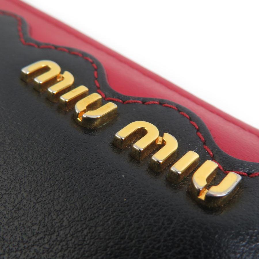 miu miu（ミュウミュウ） MIUMIU L字ファスナー長財布 レザー レッド