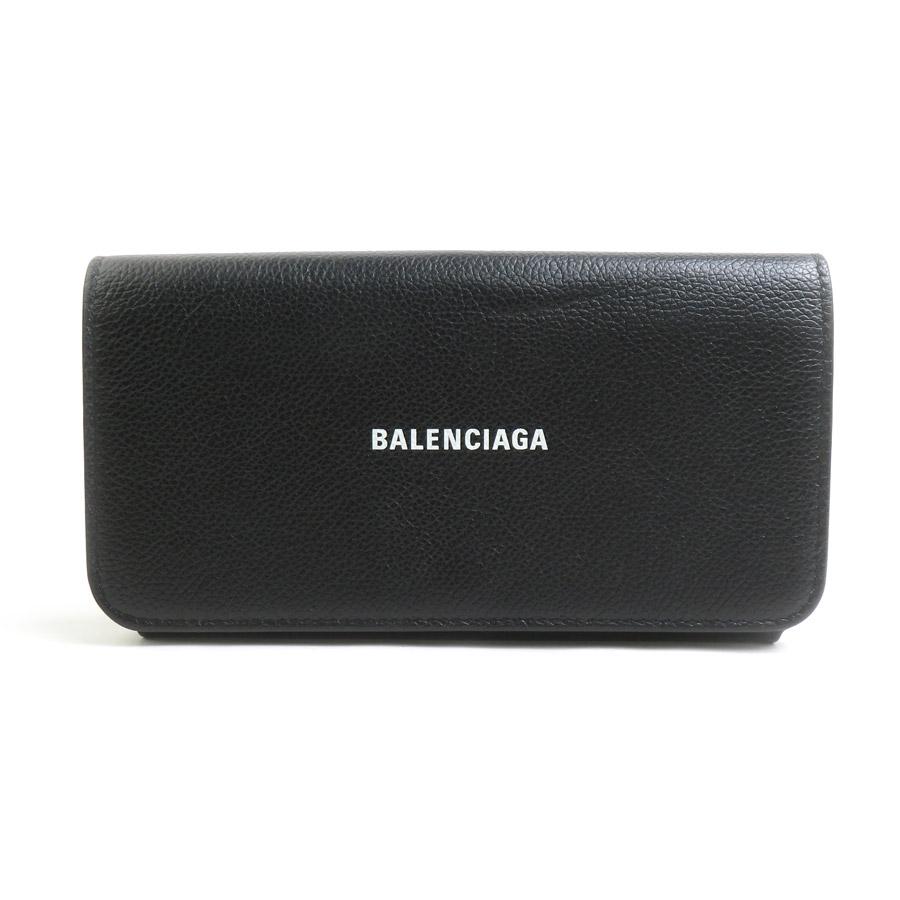 BALENCIAGA（バレンシアガ） 長財布 レザー ブラック : ブランド