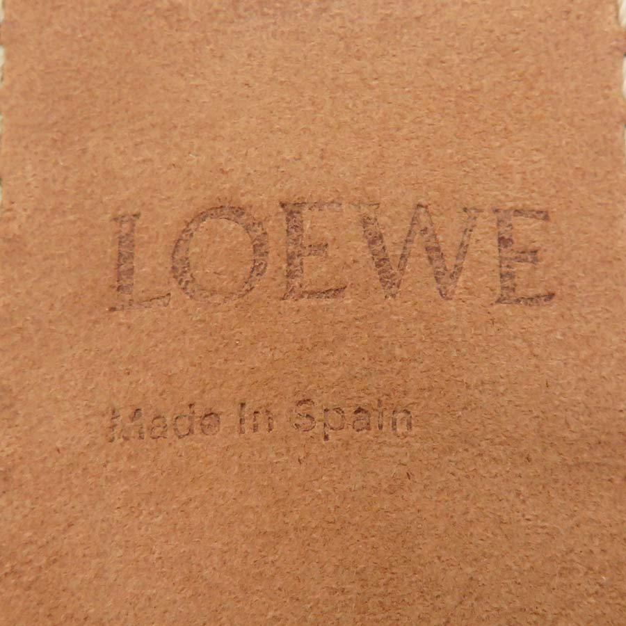LOEWE（ロエベ） ブレスレット スラップ スモール レザー ブラウン