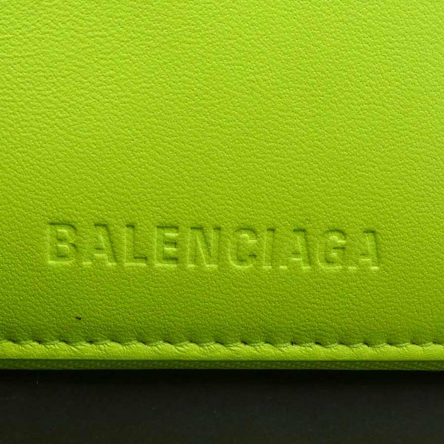 BALENCIAGA（バレンシアガ） 二つ折り財布 レザー ネオンイエロー
