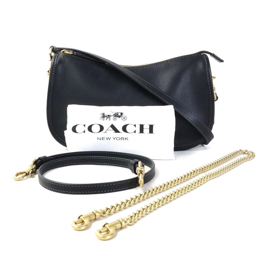 COACH ショルダーバッグ　黒レザー COACH（コーチ） ショルダーバッグ レザー ブラック : ブランド
