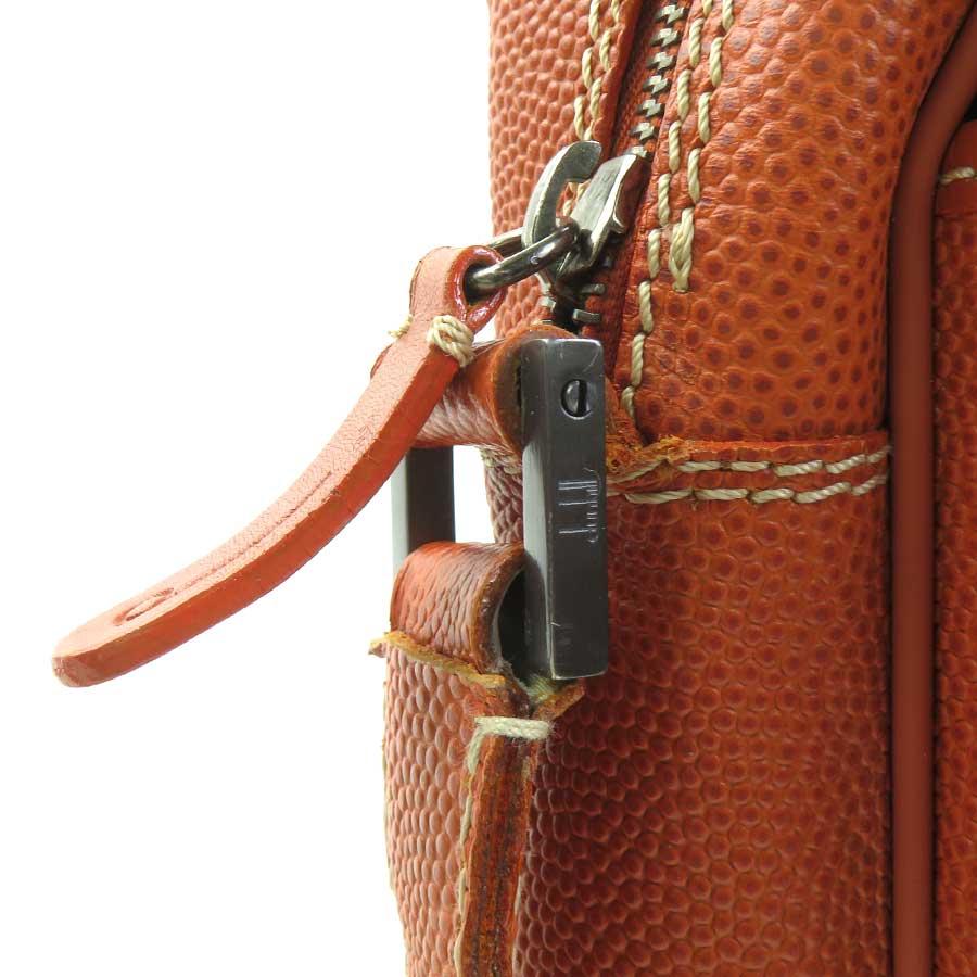 dunhill（ダンヒル） ショルダーバッグ レザー/キャンバス オレンジ
