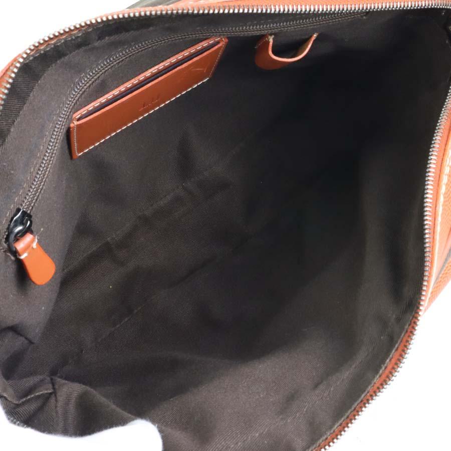 dunhill（ダンヒル） ショルダーバッグ レザー/キャンバス オレンジ