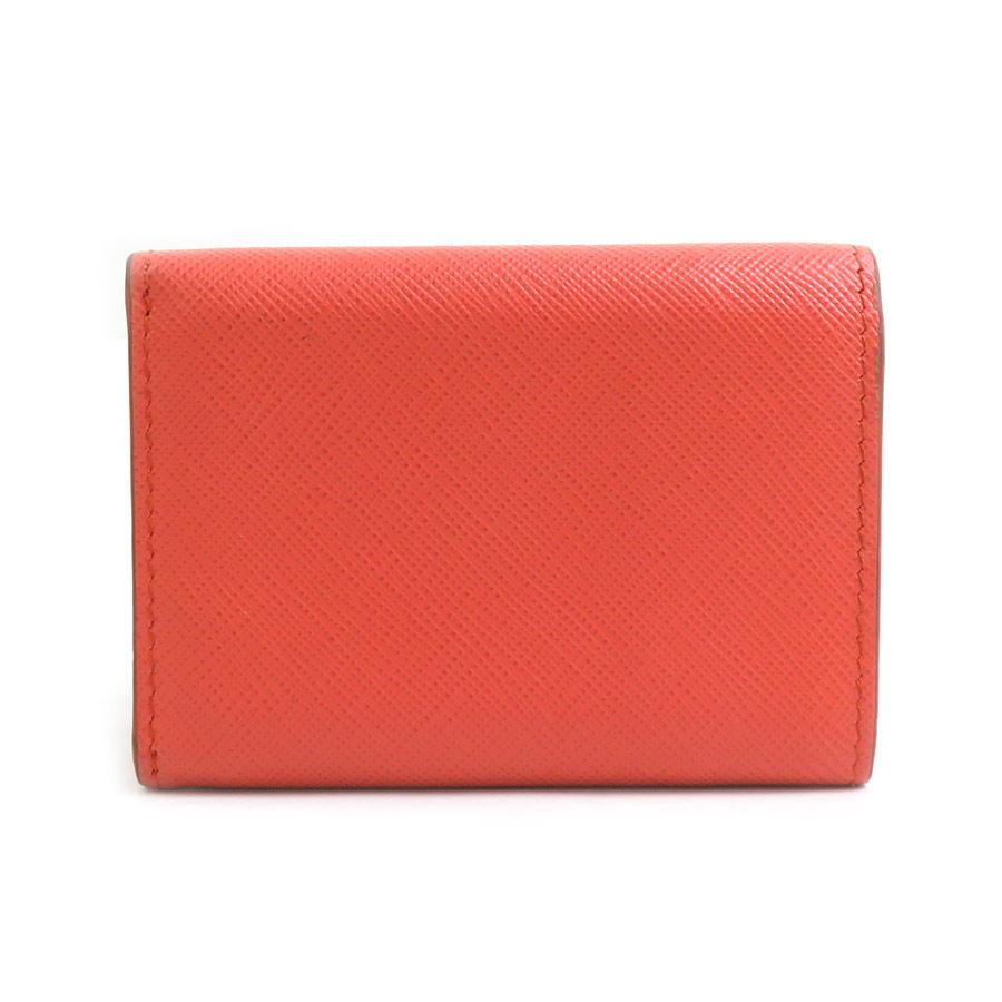 PRADA（プラダ） 三つ折り財布 レザー オレンジ : ブランドバリュー