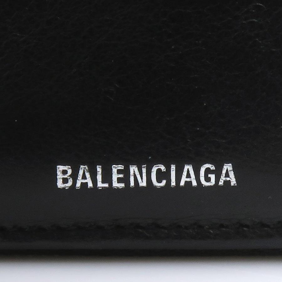 BALENCIAGA（バレンシアガ） 二つ折り財布 レザー ブラック : ブランド