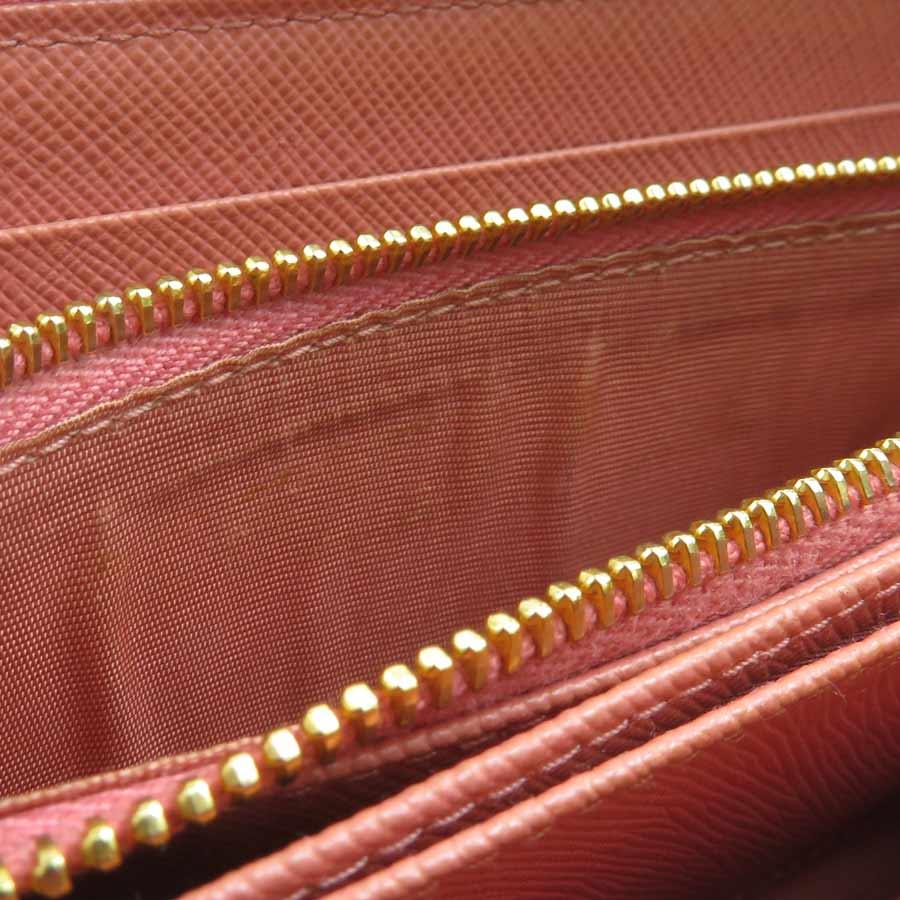 PRADA ラウンドファスナー長財布 レザー ピンク PRADA（プラダ） ラウンドファスナー長財布 レザー ピンク : ブランド