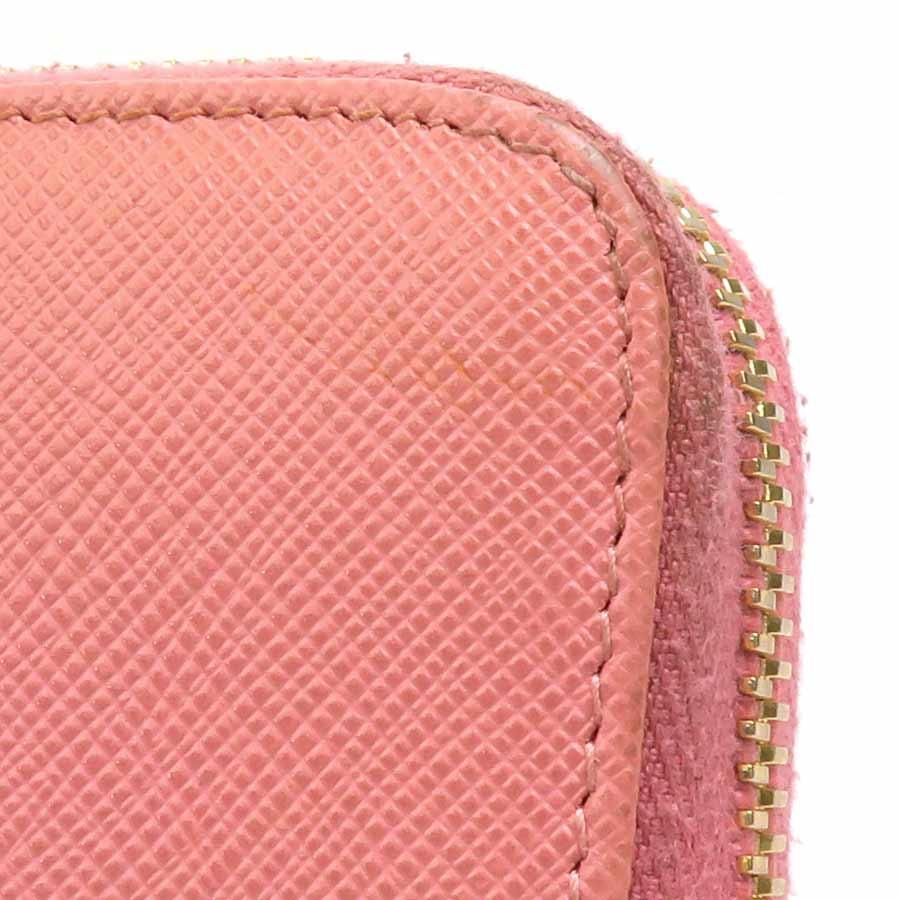 ☆PRADA プラダ ラウンドファスナー長財布 ピンク PRADA（プラダ） ラウンドファスナー長財布 レザー ピンク : ブランド