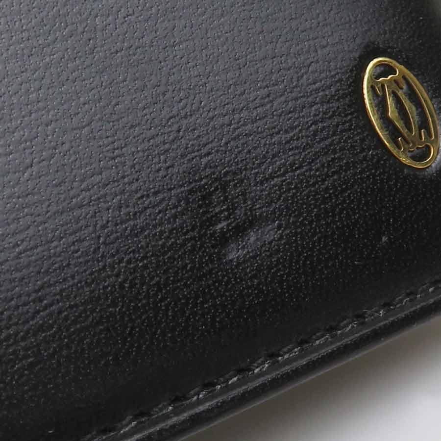 Cartier（カルティエ） 二つ折り長財布 レザー ブラック : ブランド