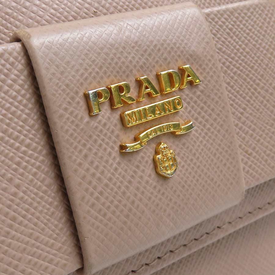 PRADA（プラダ） 三つ折り財布 レザー ベージュ : ブランドバリュー