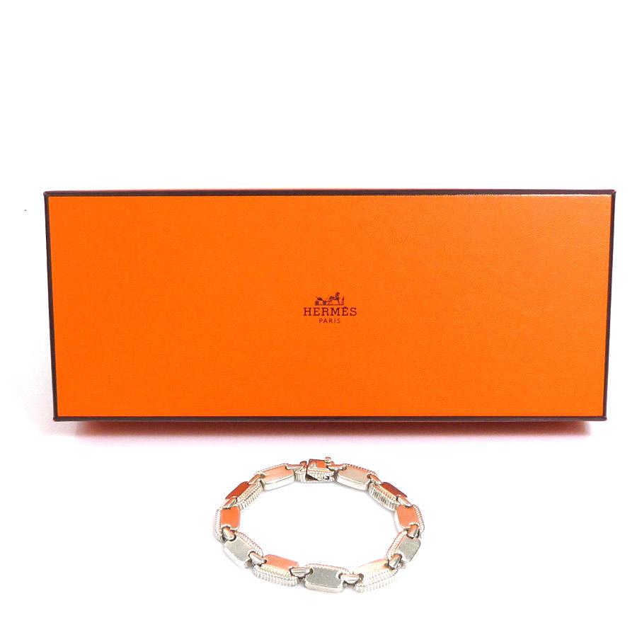 HERMES シルバー オレンジ バングル HERMES（エルメス） ブレスレット ジョージ ランファン/Sv800 シルバー