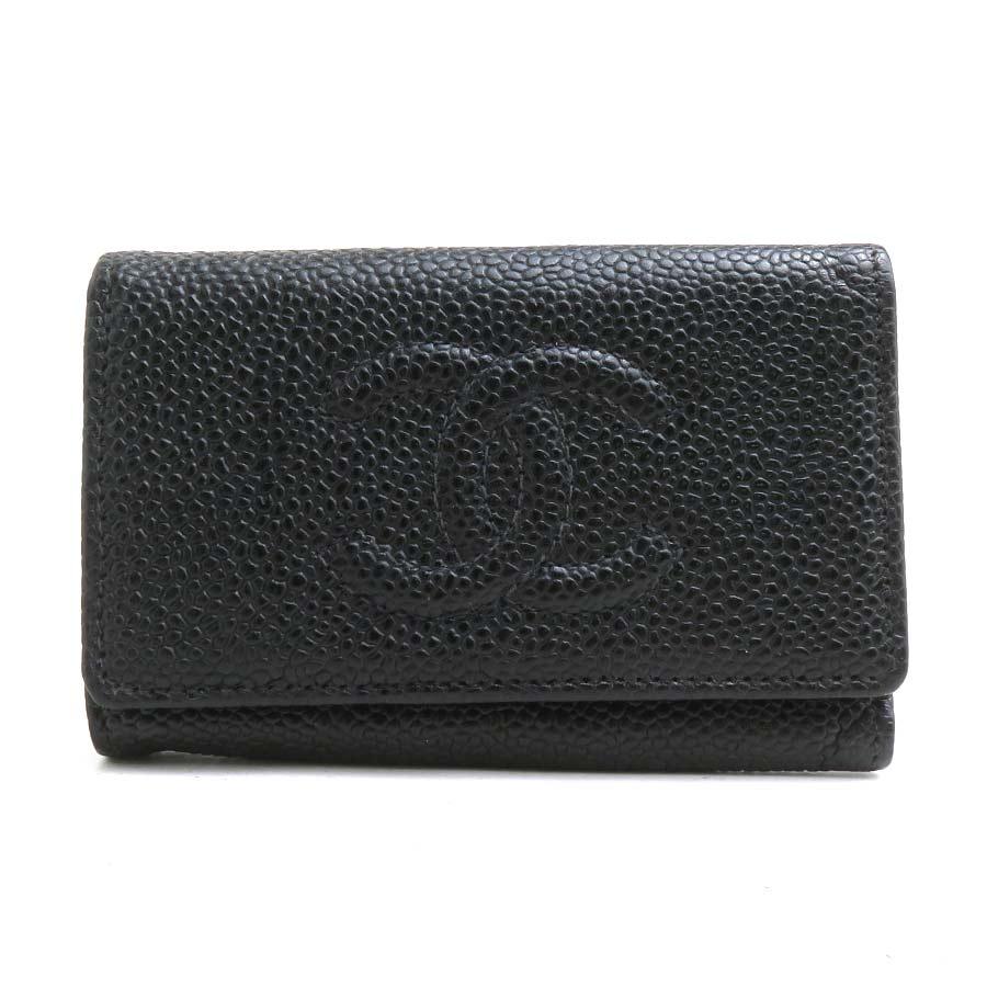 CHANEL（シャネル） キーケース キャビアスキンレザー ブラック