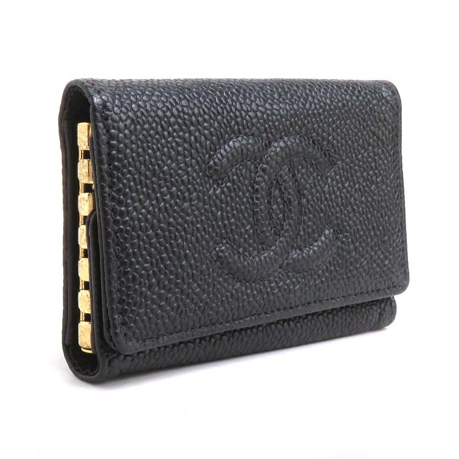 CHANEL（シャネル） キーケース キャビアスキンレザー ブラック