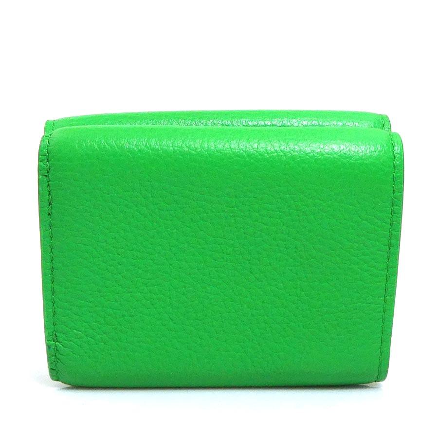 ボッテガヴェネタ BOTTEGAVENETA 三つ折り財布 レザー グリーン