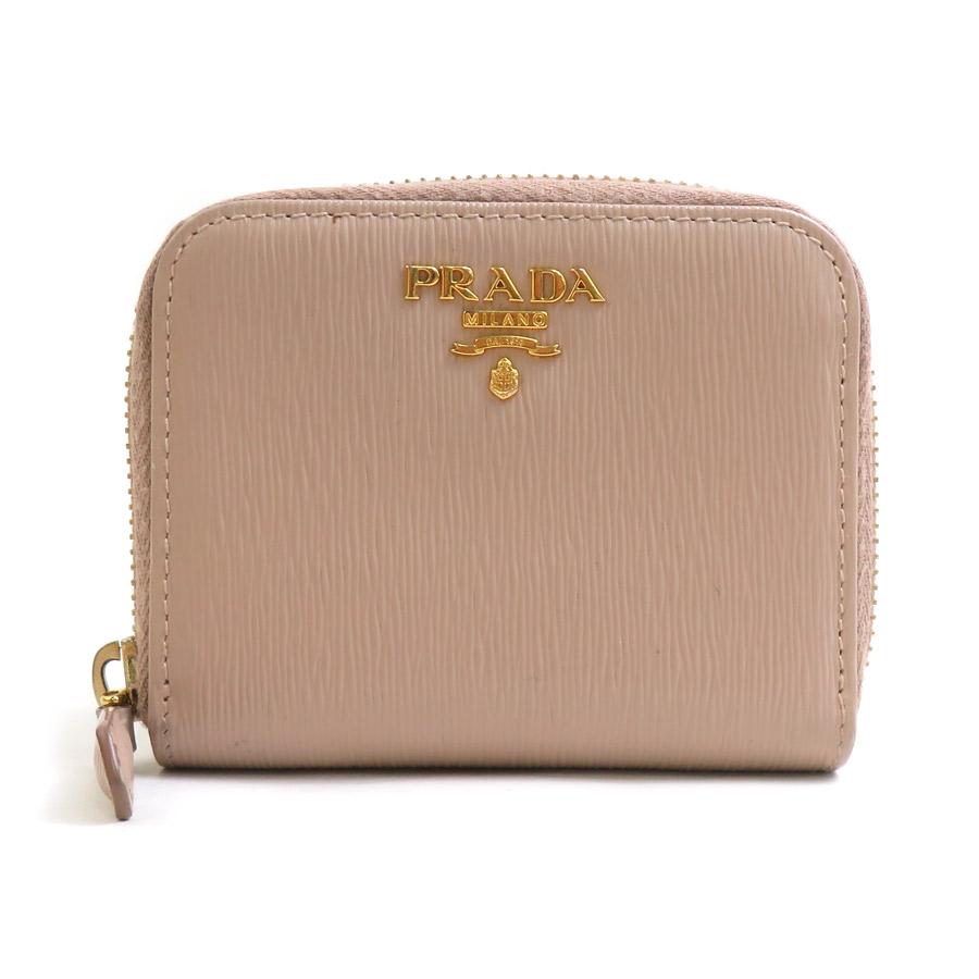 PRADA（プラダ） コインケース レザー ピンクベージュ : ブランド