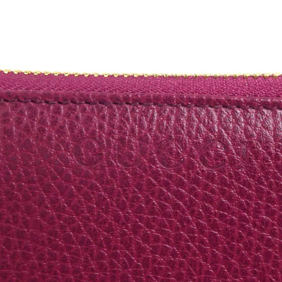 GUCCI（グッチ） 二つ折り財布 レザー ワインレッド : ブランド