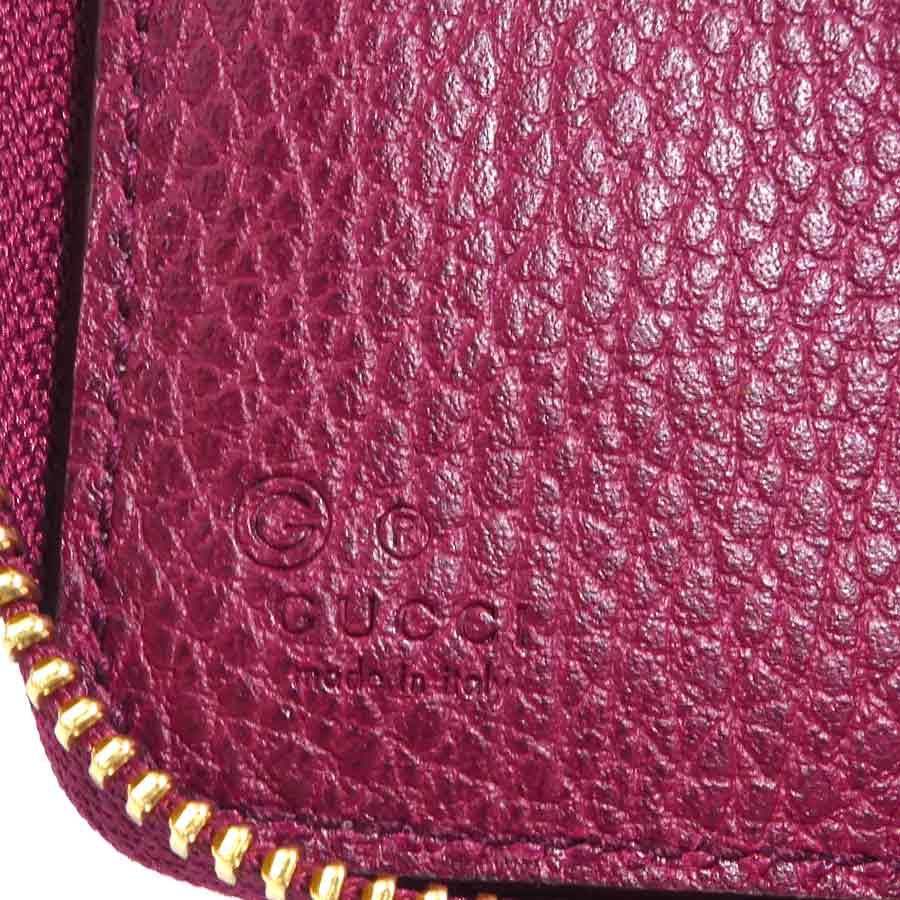 GUCCI 二つ折り財布 レッド/値段下げご遠慮ください GUCCI（グッチ） 二つ折り財布 レザー ワインレッド : ブランド