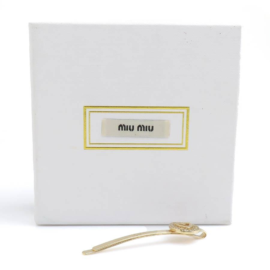 【美品】miu miu /ゴールド/ヘアピン miu miu（ミュウミュウ） ヘアピン メタル ゴールド : ブランド