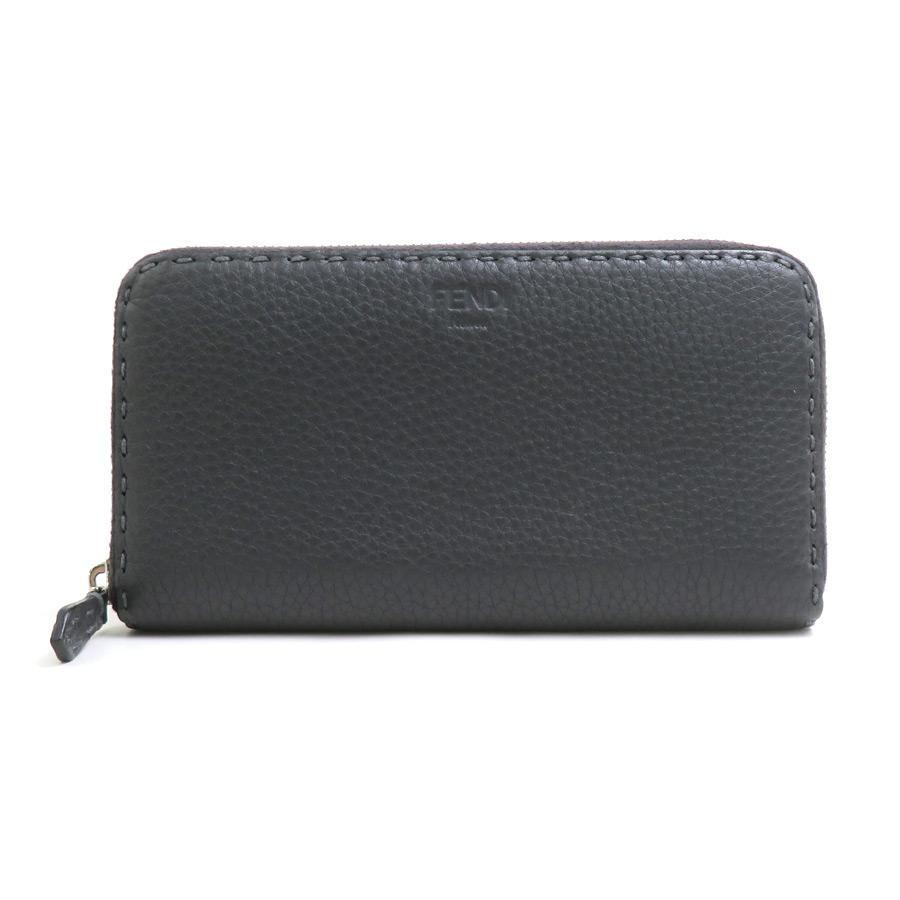 ⭐︎FENDI フェンディ⭐︎ 長財布　ラウンドファスナー グレー FENDI（フェンディ） ラウンドファスナー長財布 レザー グレー