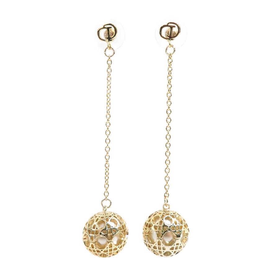 クリスチャンディオール Christian Dior ピアス メタル ゴールド