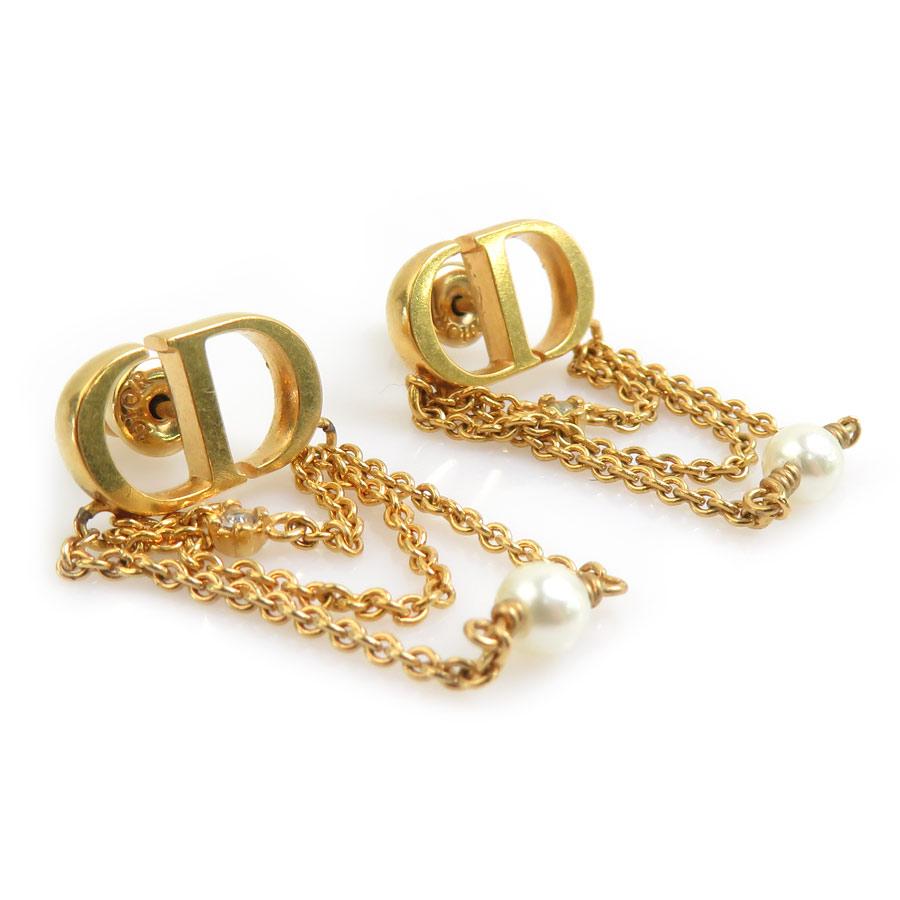 クリスチャンディオール Christian Dior ピアス メタル ゴールド
