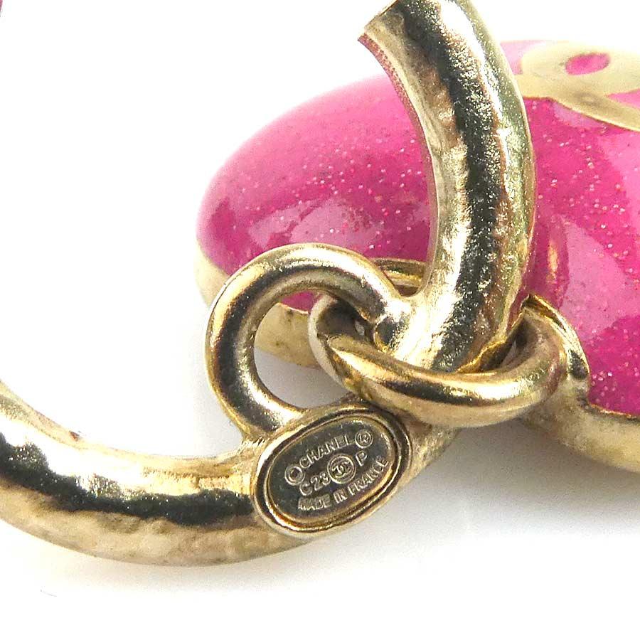 CHANEL（シャネル） ピアス ハート メタル/ラインストーン ピンク