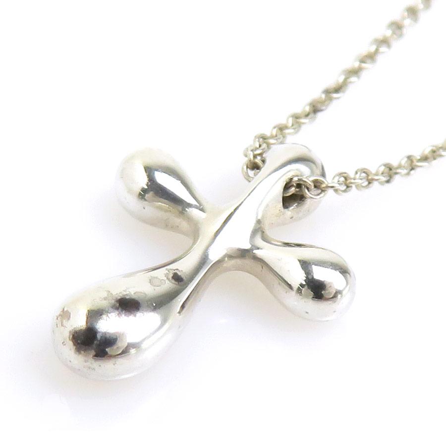 TIFFANY スモールクロス ネックレス シルバー 925 美品 TIFFANY&Co.（ティファニー） ネックレス スモールクロス シルバー925