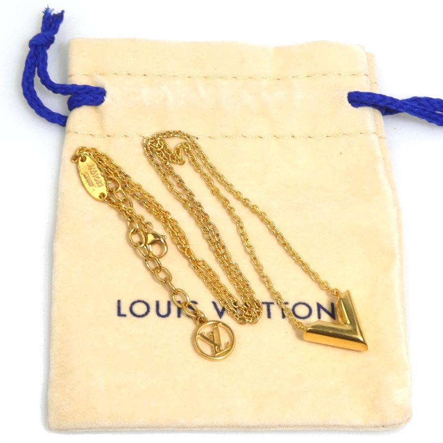 LOUIS VUITTON ネックレス エセンシャルV ゴールド LOUIS VUITTON（ルイ・ヴィトン） ルイ ヴィトン ネックレス