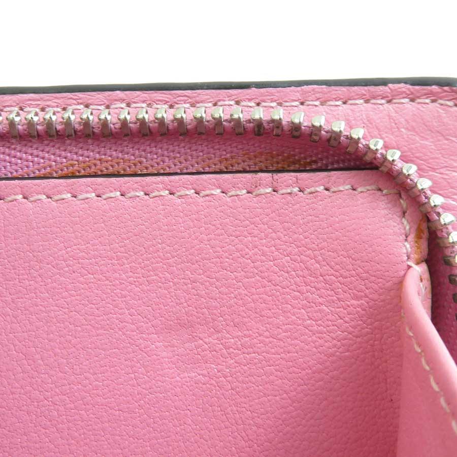 LOEWE（ロエベ） 二つ折り財布 アナグラム/コーティングレザー ピンク