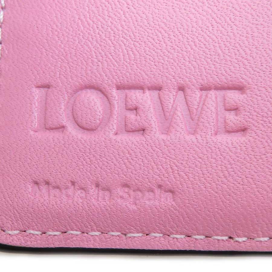 LOEWE（ロエベ） 二つ折り財布 アナグラム/コーティングレザー ピンク