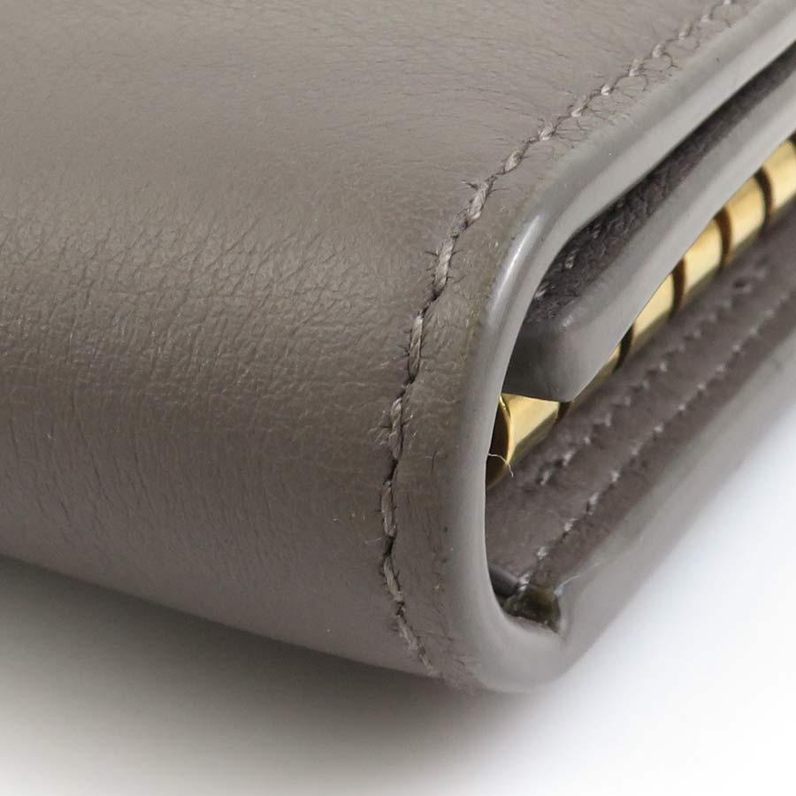 SAINT LAURENT グレー レザー キーケース サンローラン SAINT LAURENT キーケース レザー グレー : ブランド