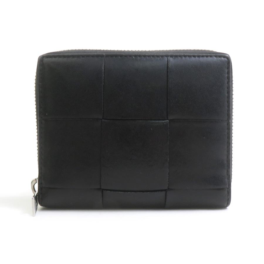 ボッテガヴェネタ BOTTEGAVENETA 二つ折り財布 レザー ブラック