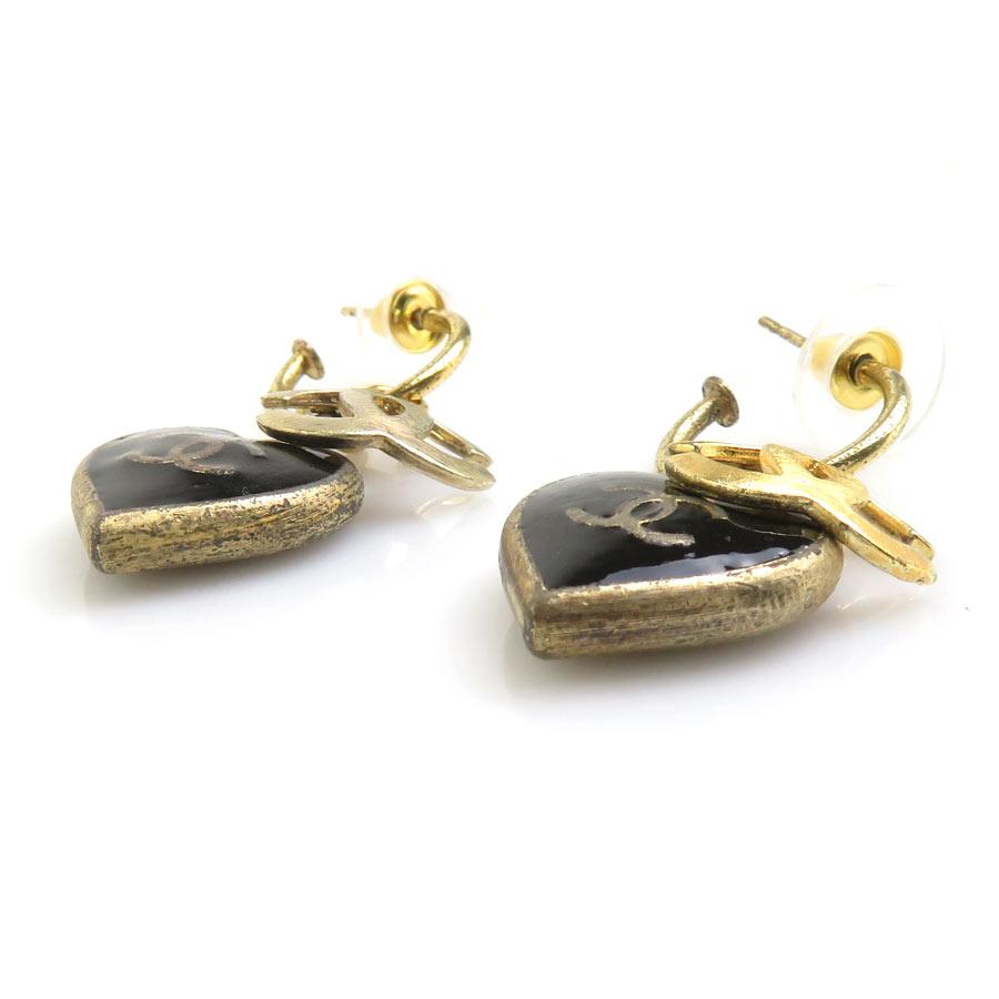 CHANEL（シャネル） ピアス メタル ゴールド/ブラック : ブランド