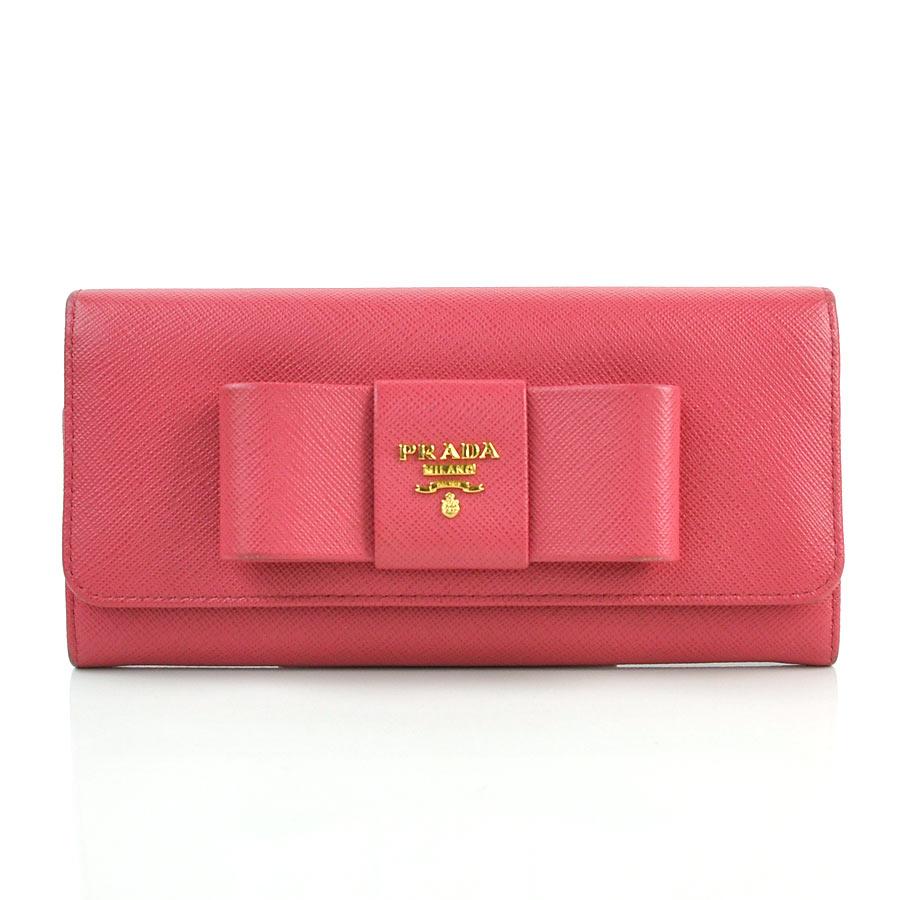プラダ PRADA 長財布 サフィアーノ 1MH132 サフィアーノレザー ピンク 