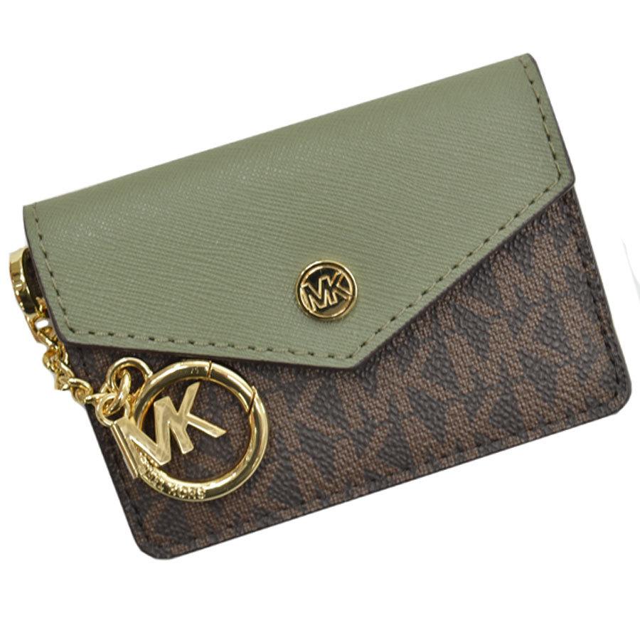 マイケルコース MICHAEL KORS コインケース レザーｘ金属素材 ダークブラウンｘモスグリーンｘゴールド おすすめ  :r8378f:ブランドバリュー - 通販 - Yahoo!ショッピング