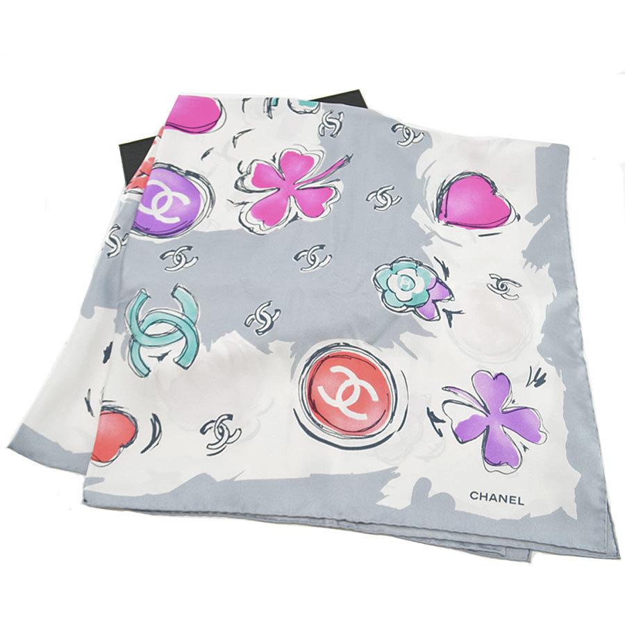 CHANELシャネル リボンスカーフ カメリア ロゴ CHANEL シャネル スカーフ/ハンカチ ハンカチ ココ/カメリア