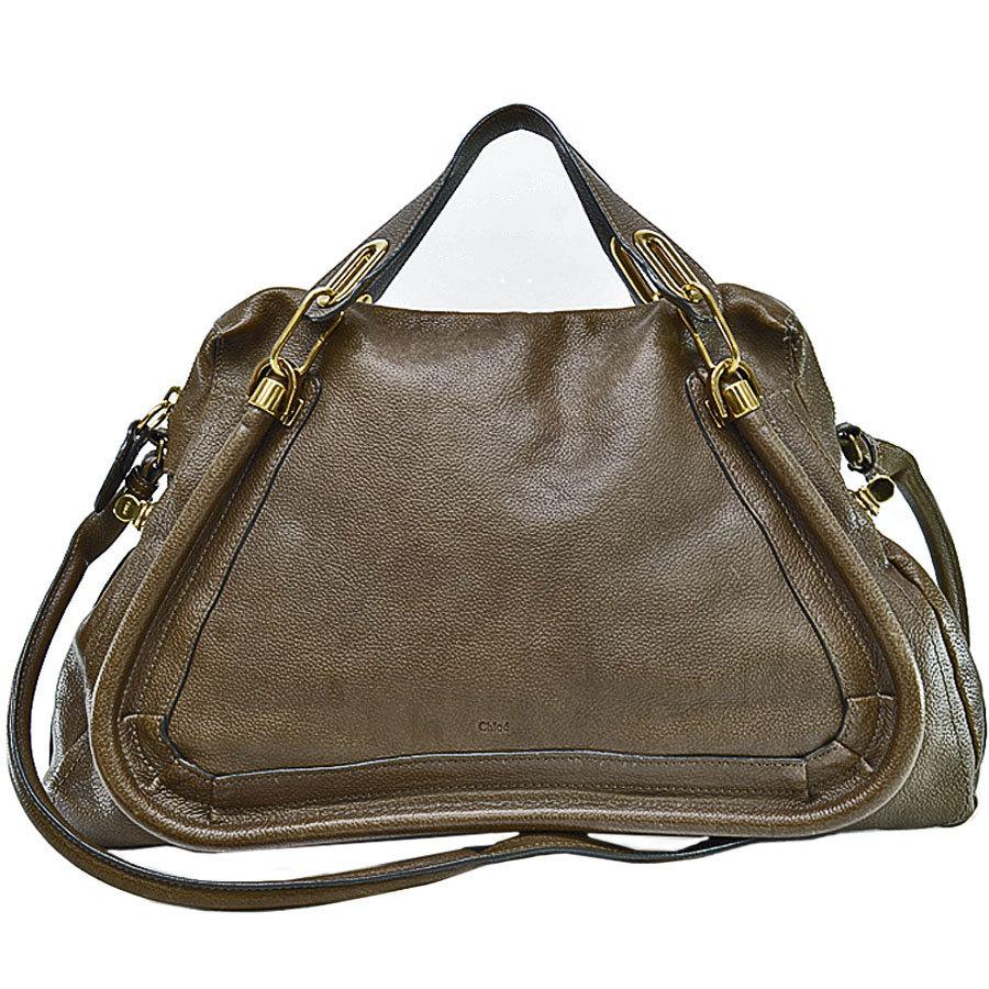 Chloe（クロエ） バッグ レザーx金属素材 ブラウンxゴールド 定番