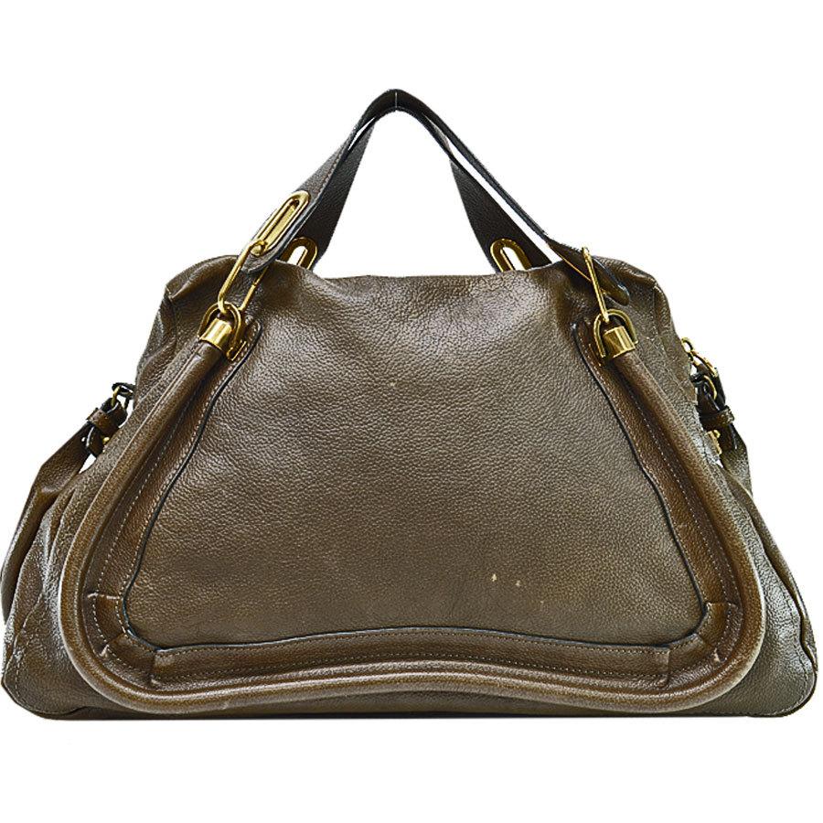 Chloe クロエ バッグ レザーx金属素材 ブラウンxゴールド 定番人気