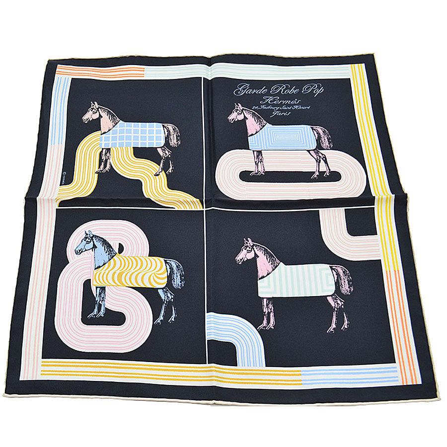 HERMES（エルメス） スカーフ カレ45 Garde Robe Pop Detail シルク100