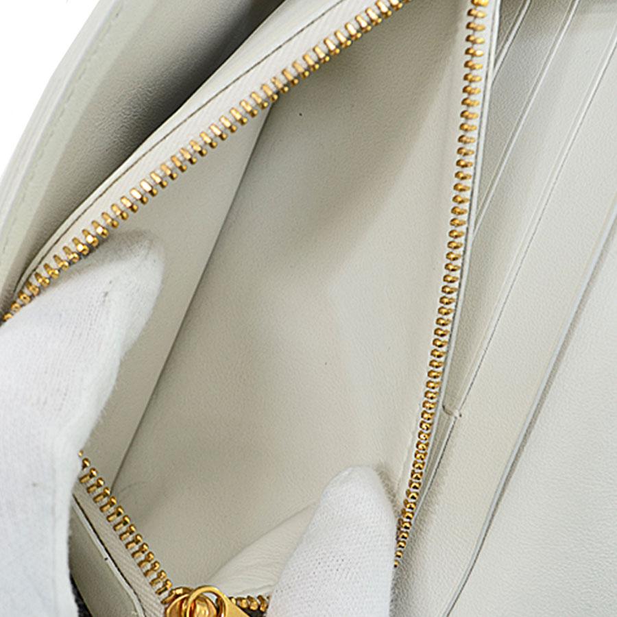ボッテガヴェネタ BOTTEGAVENETA 長財布 レザー ホワイト : ブランド