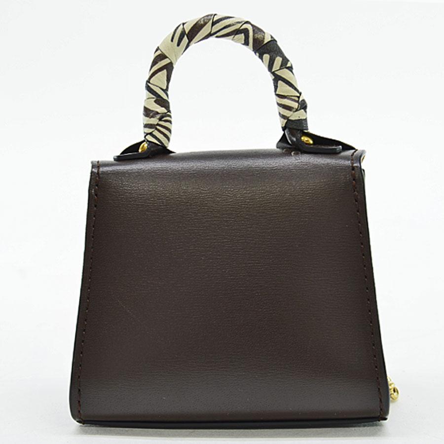 デルヴォー　DELVAUX チャーム デルヴォー DELVAUX チャーム レザーx金属素材 ブラウンxホワイトx