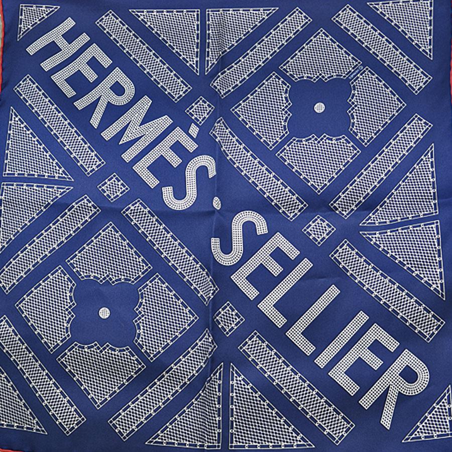 HERMES エルメス スカーフ カレ45 SELLIER セリエ シルク100