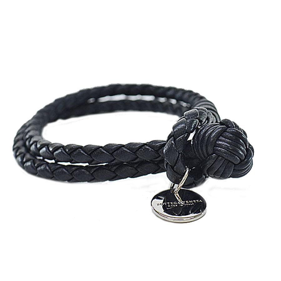 【美品！】ボッテガヴェネタ イントレチャート ブレスレット レザー メタリック BOTTEGA VENETA ボッテガヴェネタ 小物 ブレス イントレチャート