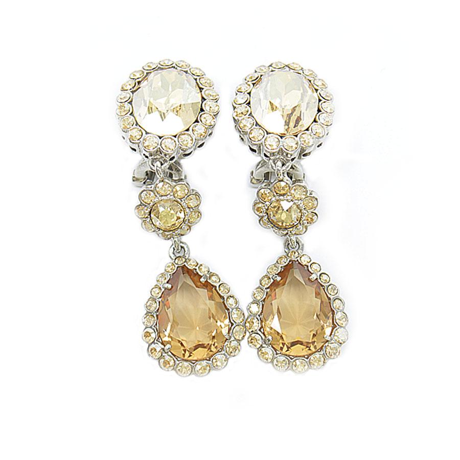 国内発送★MIUMIU★l クリスタル イヤリング miu ミュウミュウ MIUMIU イヤリング クリスタル/合金 シルバー