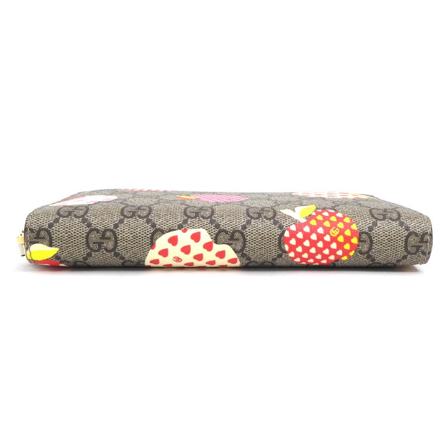 GUCCI（グッチ） ラウンドファスナー長財布 レ ポム アップル+ハート