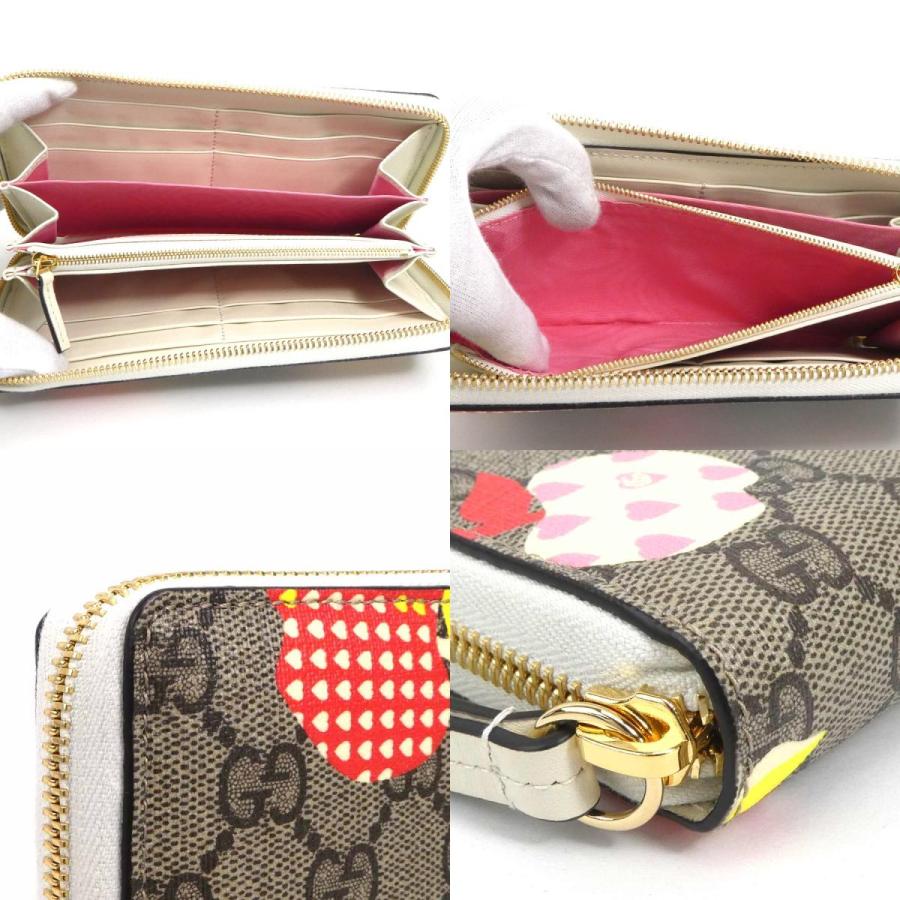 GUCCI（グッチ） ラウンドファスナー長財布 レ ポム アップル+ハート