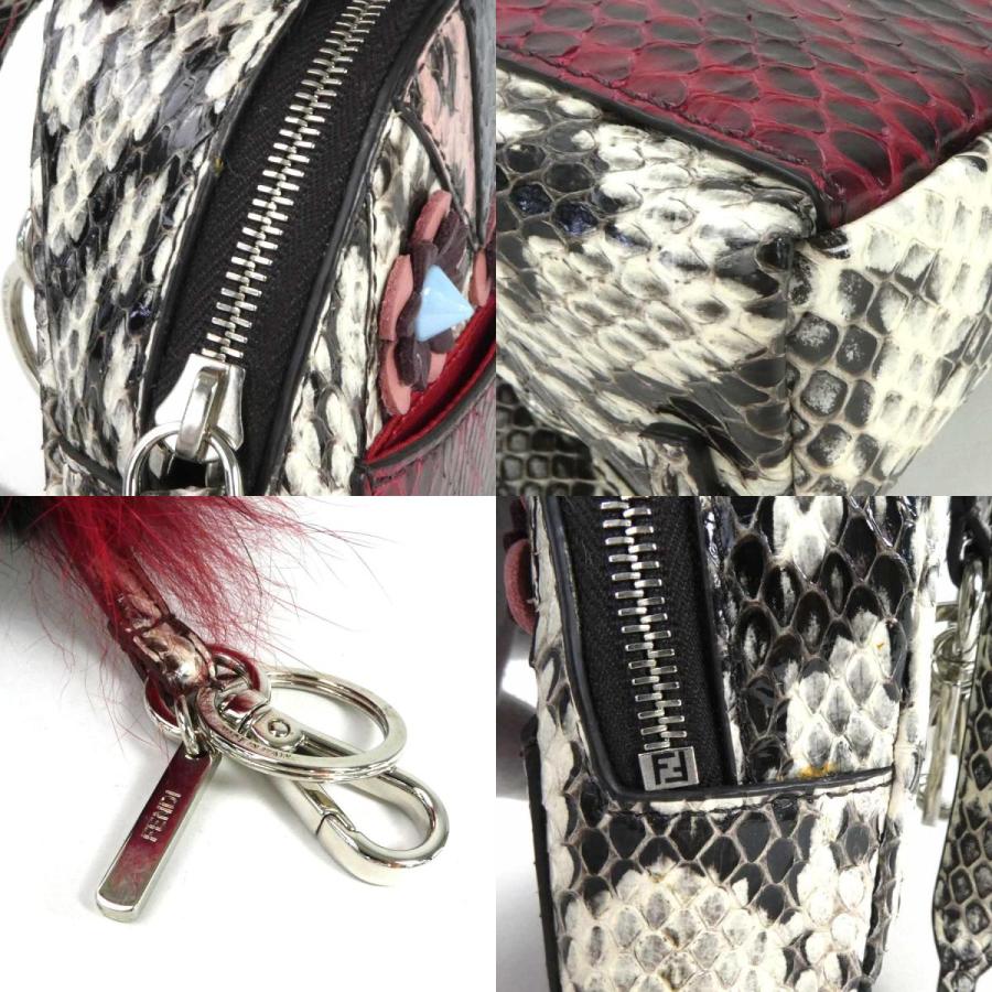 FENDI（フェンディ） チャーム ミニポーチ モンスター パイソン/ファー