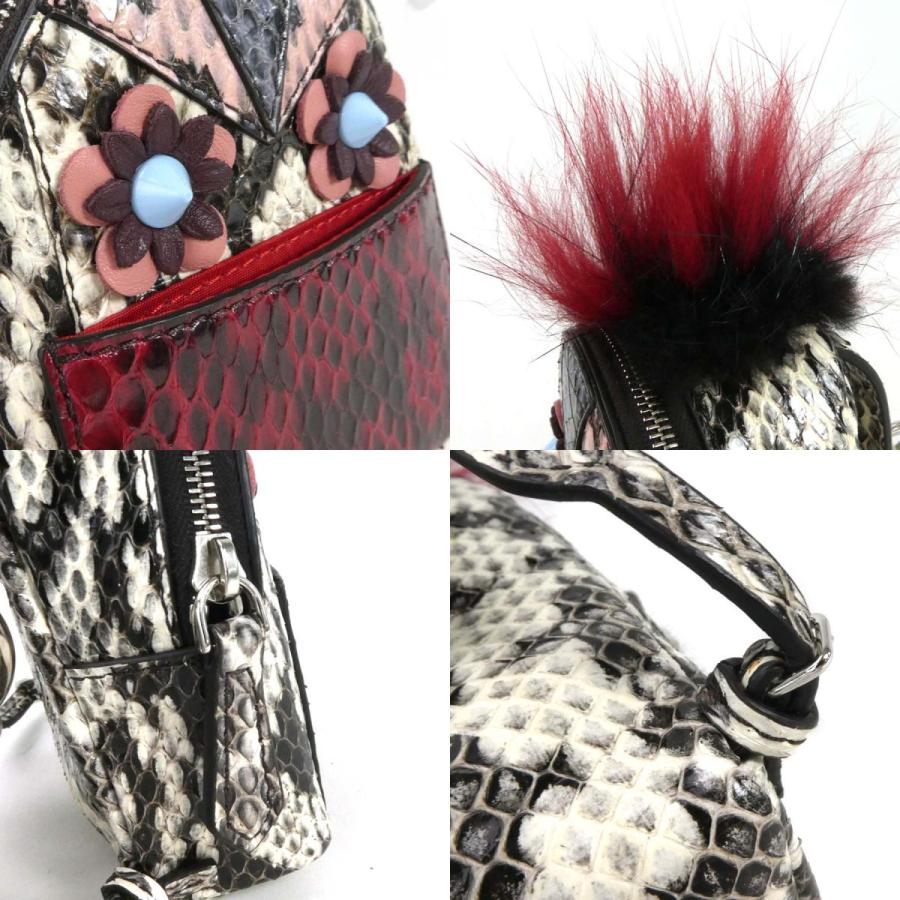 FENDI（フェンディ） チャーム ミニポーチ モンスター パイソン/ファー