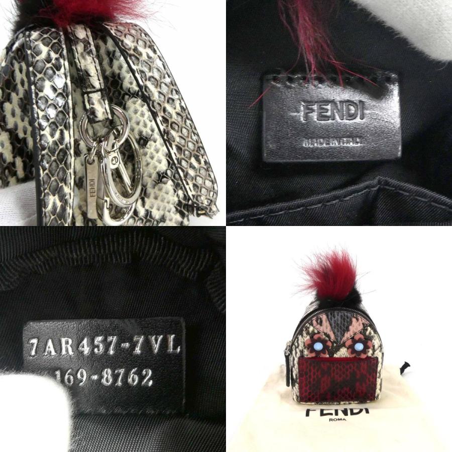 FENDI（フェンディ） チャーム ミニポーチ モンスター パイソン/ファー