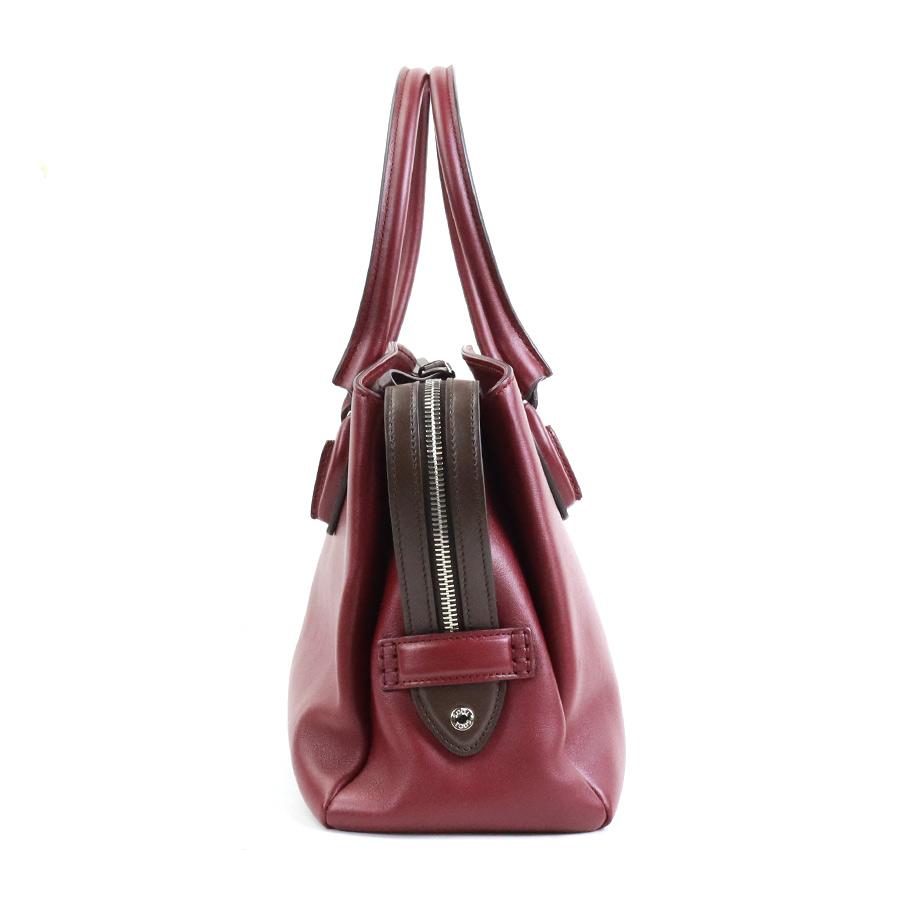 トッズ TOD'S ハンドバッグ ショルダーバッグ レザー レッド×ブラウン